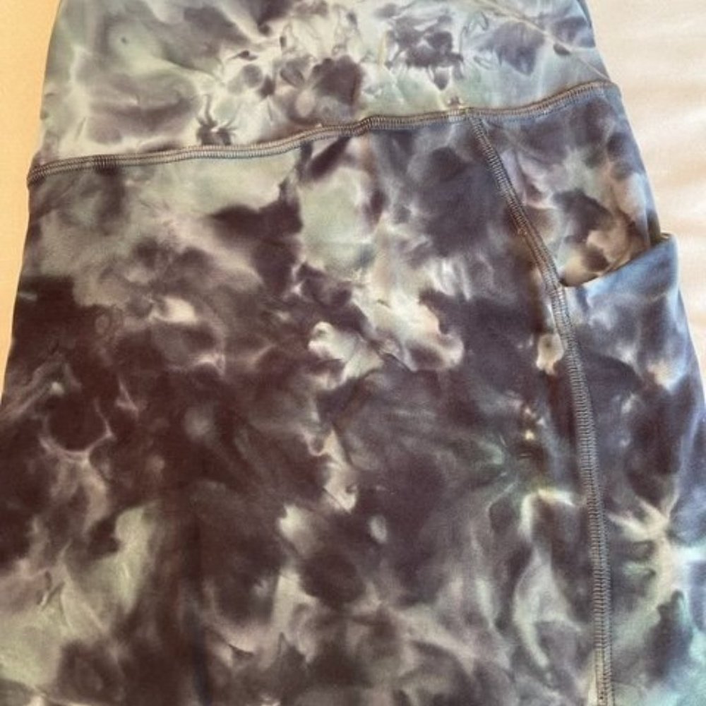 LULULEMON ALIGN HIGH-RISE CROP WITH POCKETS 23" Teal Graphite Grey Size: 20